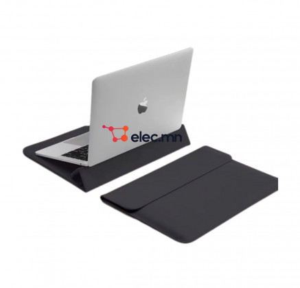 Black Laptop Sleeve with Adjustable Stand Functionality” 13.6inch