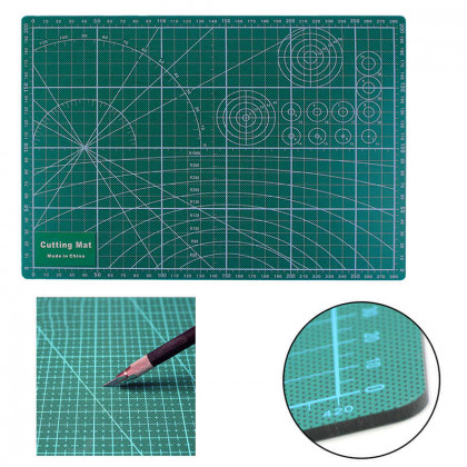 A3 Cutting Mat Craft Card Fabric Cloth Leather Paper Board Grid Lines Self Healing Pad