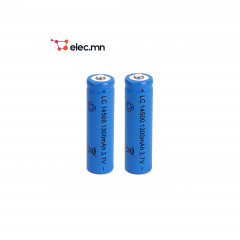 1300mah 3.7v battery AA 14500/