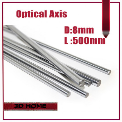 OD 8mm x 500mm Cylinder Liner Rail Linear Shaft Optical Axis chrome For 3D Printer Accessory 8mm linear shaft 500mm