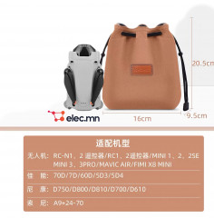 Suitable for DJI Mini3/4Pro storage bag, Air3 with screen remote control, drone, portable velvet bag accessories