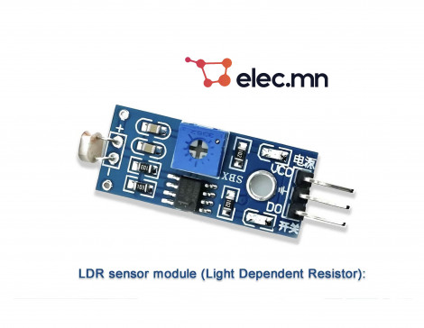 XD-80 гэрэл мэдрэгч сенсор light sensor module