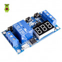 One way relay module, time delay power cut off, trigger delay cycle timer circuit switch.