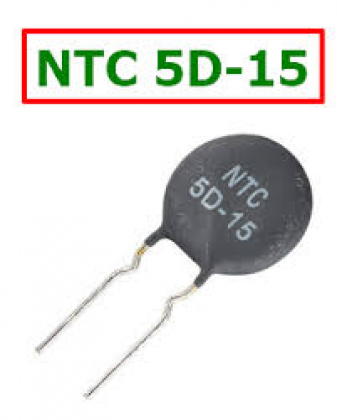 NTC 5D-15 Datasheet PDF – 5 Ohm, 15mm, NTC Thermistor