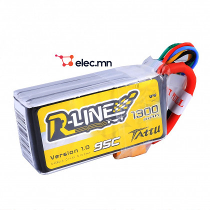 Tattu R-Line 1300mah 4s 95c Lipo Battery