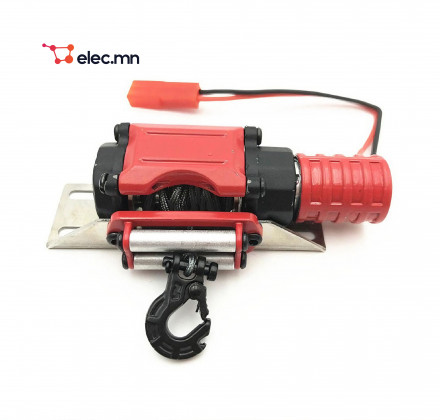 KYX Aluminum Alloy Electric Self-rescue Winch Single/Double Motor Capstan Windlass Hook for RC 1/10 Climbing Car TRX-4 KM2 Parts