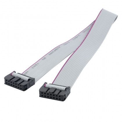 14 Pin Female to Female IDC Connector Ribbon Cable Gray