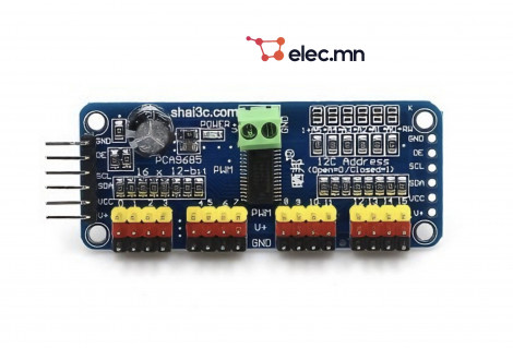 16 сувагтай 12 бит pwm, servo драйвер i2c interface