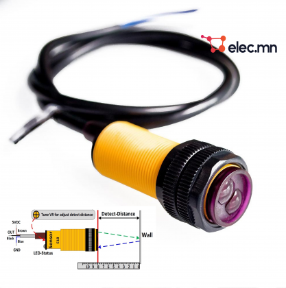 Photoelectric sensor, obstacle sensor E18-D80NK