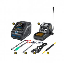 Digital Soldering Station Set with Automatic Soldering Tip Cleaner