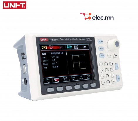 UTG962 Function Signal Generator 60Mhz Dual Channel Frequency Sine Wave Arbitrary Waveform Generator